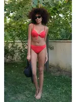 Ayar Askılı Destekli Fiyonklu Kırmızı Kadın Bikini Akbeniz 35008 Kırmızı görsel 5