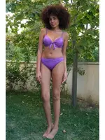Fiyonklu Kadın Destekli Mor Bikini Takım Akbeniz 35008 Mor farklı açı