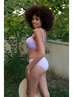 Lila İçi Boş Fiyonklu Kaplı Alt Üst Bikini Takım Akbeniz 35011 Lila görsel 5