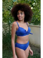 İçi Boş Fiyonklu Kaplı Saks Alt Üst Bikini Takım Akbeniz 35011 Saks görsel 4