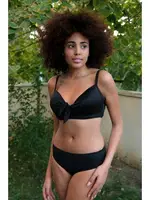 Siyah İçi Boş Fiyonklu Kaplı Alt Üst Bikini Takım Akbeniz 35011 Siyah farklı açı