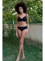 Siyah İçi Boş Fiyonklu Kaplı Alt Üst Bikini Takım Akbeniz 35011 Siyah görsel 4