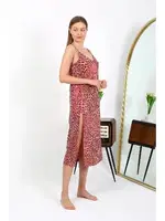 Yırtmaçlı İp Askılı Uzun Parlak Micro Kadın Elbise Akbeniz 7415 farklı açı