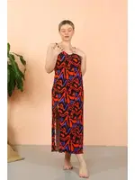 İp Askılı Yırtmaçlı Uzun Siyah Kadın Gecelik Akbeniz 90124 Siyah görsel 6