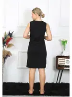 Kalın Askılı Penye Akbeniz Kadın Gecelik Siyah 14001 Siyah farklı açı