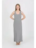 Kalın Askılı Yırtmaçlı Uzun Gri Kadın Gecelik Akbeniz 90110 Gri detay görünüm