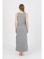 Kalın Askılı Yırtmaçlı Uzun Gri Kadın Gecelik Akbeniz 90110 Gri farklı açı