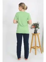 Pamuklu Kısa Kollu Kadın Pijama Takım Akbeniz 4215 farklı açı