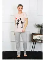Kısa Kol Penye Pijama Takım Akbeniz 4207 Görsel