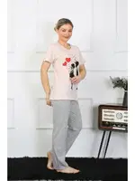 Kısa Kol Penye Pijama Takım Akbeniz 4207 Görsel detay görünüm