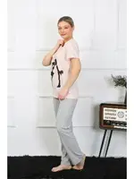 Kısa Kol Penye Pijama Takım Akbeniz 4207 Görsel farklı açı