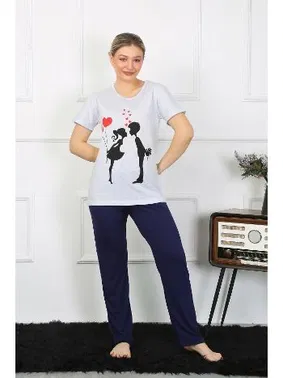 Akbeniz Akbeniz Kadın Kısa Kol Penye Pİjama Takımı 4208