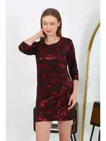 Parlak Micro Kumaş Mini Kadın Elbise Akbeniz 7421 görsel 4