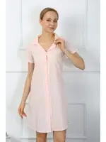 Akbeniz Kadın Pamuk Keten Kısa Kol Düğmeli Pudra Tunik Gecelik 13108 farklı açı