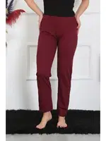 Kadın Pijama Altı Pamuk Penye Tek Alt Pijama Bordo Akbeniz 27513 Bordo görsel 4