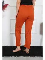 Akbeniz Kiremit Renk Pamuk Penye Tek Alt Pijama Kremit 27513 KREMİT görsel 4