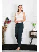 Pamuk Penye Tek Alt Kadın Pijama Akbeniz 27514 Petrol farklı açı