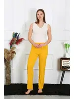 Sarı Pijama Altı Pamuk Penye Tek Alt Pijama Akbeniz 27513 Sarı