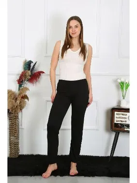 Akbeniz Pamuk Penye Akbeniz Kadın Tek Alt Pijama Siyah 27514 - Alternatif Görünüm