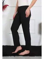 Pamuk Penye Akbeniz Kadın Tek Alt Pijama Siyah 27514 Siyah farklı açı