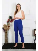 Saks Mavi Pamuklu Sax Tek Alt Pijama Akbeniz 27523 Saks farklı açı