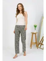 Penye Desenli Tek Alt Kadın Pijama Akbeniz 27533 Haki
