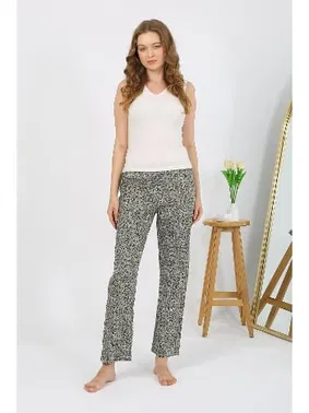 Akbeniz Penye Desenli Tek Alt Kadın Pijama Akbeniz 27533 - Alternatif Görünüm