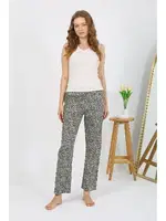 Penye Desenli Tek Alt Kadın Pijama Akbeniz 27533 Haki detay görünüm