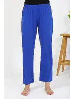 Mavi Penye Düz Tek Alt Kadın Pijama Akbeniz 27538 farklı açı