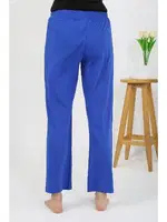 Mavi Penye Düz Tek Alt Kadın Pijama Akbeniz 27538 görsel 4