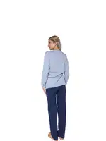 Yuvarlak Yaka Uzun Kollu Kadın Penye Pijama Takımı Lila Akbeniz 41110 Lila farklı açı