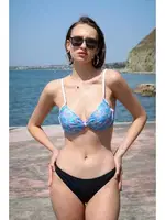 Mavi Kadın Bikini Takım Yarım Destekli Alt Üst 35012 Mavi görsel 4