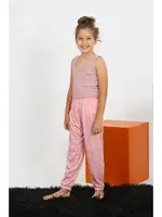 Kalın Askılı Pamuklu Kız Çocuk Pijama Takım Akbeniz 20433 Gül Kurusu detay görünüm