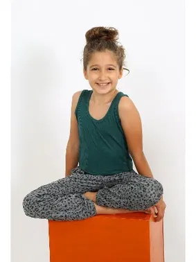 Akbeniz Sıfır Kollu Penye Kız Çocuk Pijama Takım Akbeniz 20433