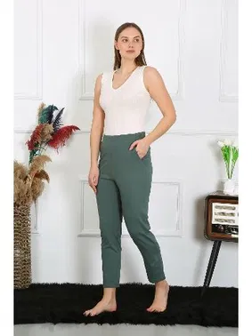 Akbeniz Akbeniz Haki Pamuklu Haki Tek Alt Pijama 27523