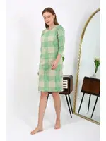 Pamuklu Ev Elbisesi Tunik Gecelik Yeşil Akebeniz 13131 Yeşil farklı açı