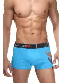 Darkzone Alev Desenli Mavi Boxer Darkzone DZN5004