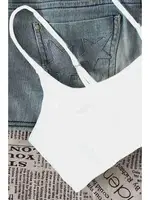 İnce Ayarlanabilir Askı Bikini Üstü Beyaz Angelsin 4564 Beyaz farklı açı