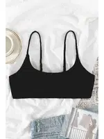 Ayarlanabilir Askılı Tasarım Bikini Üstü Siyah Angelsin 4565 Siyah