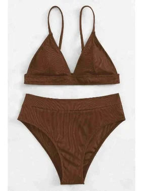 Angelsin Askılı Ayarlanabilir Üçgen Tasarım Bikini Üstü Angelsin MS43789 - Alternatif Görünüm