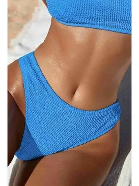 Angelsin Özel Fitilli Kumaş Bikini Altı Mavi Angelsin MS 42618 - Alternatif Görünüm