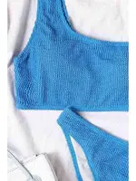 Özel Fitilli Kumaş Bikini Takım Angelsin 4261 Mavi Mavi farklı açı