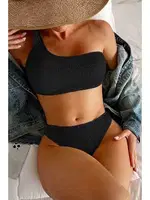 Özel Fitilli Kumaş Bikini Takım Siyah Angelsin 4261 Siyah farklı açı