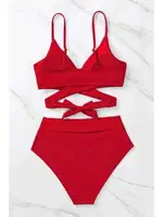 Kırmızı V Kesim Kadın Bikini Altı Angelsin 43298 Kırmızı farklı açı