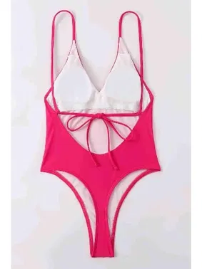 Angelsin Angelsin V Yaka Sırt Dekolteli Brazilian Kesim Mayo MS 4361 - Pembe - Alternatif Görünüm