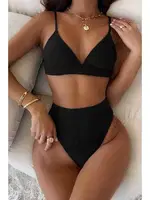 Angelsin Yüksek Bel Siyah Bikini Altı MS 43748 Siyah