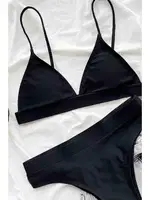 Angelsin Yüksek Bel Siyah Bikini Altı MS 43748 Siyah görsel 4