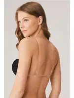 Balenli Destekli Dolgulu Askısız Straplez Sırtı Şeffaf Sırt Dekoltesi Sütyeni Anıl 3689 Siyah görsel 8