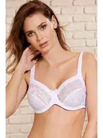 Balenli Desteksiz Dolgusuz Toparlayıcı Dantelli Küçültücü Sütyen Anıl 3697 Beyaz görsel 5