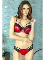 Anıl Balenli Destekli Deri Görünümlü Sütyen Külot Takım 4765